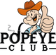 Logo Popeye Club avec police noire sur fond transparent