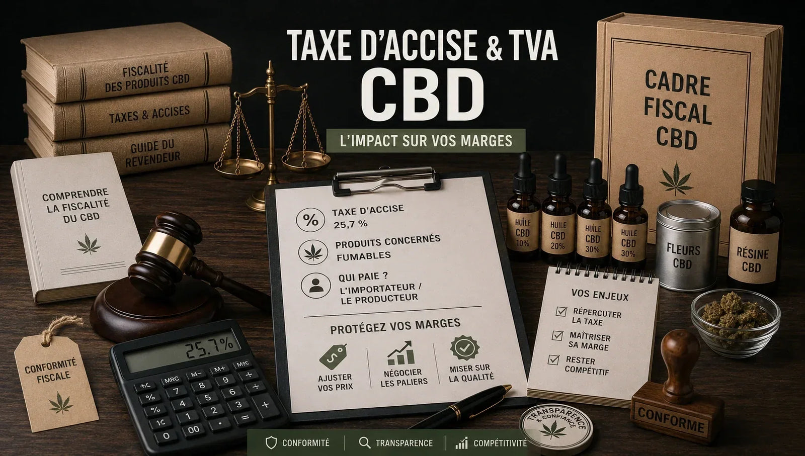 Taxe d'accise et TVA du CBD en 2026 : ce qui change pour vos marges
