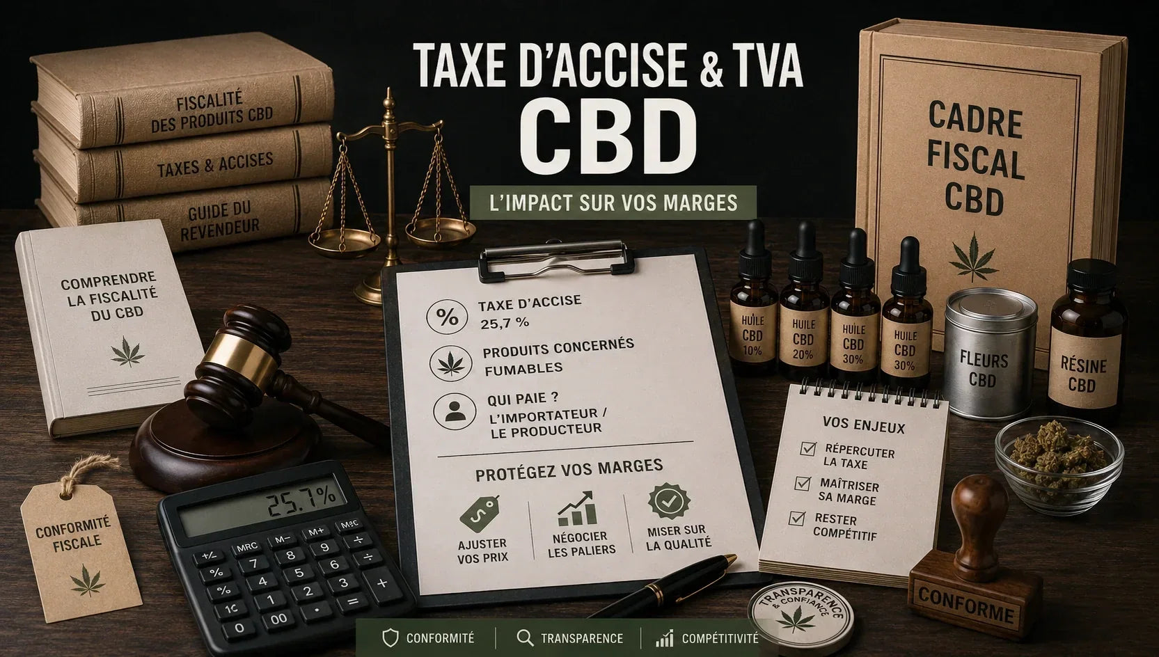 Taxe d'accise et TVA du CBD en 2026 : ce qui change pour vos marges
