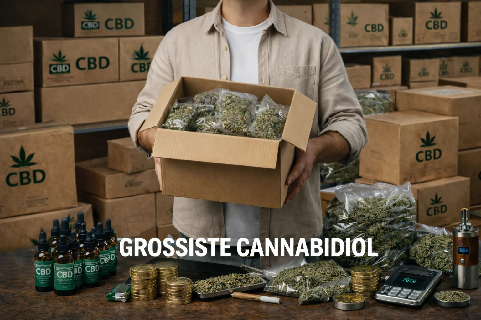 Grossiste cannabidiol : fournisseur CBD en gros pour professionnels (2026)