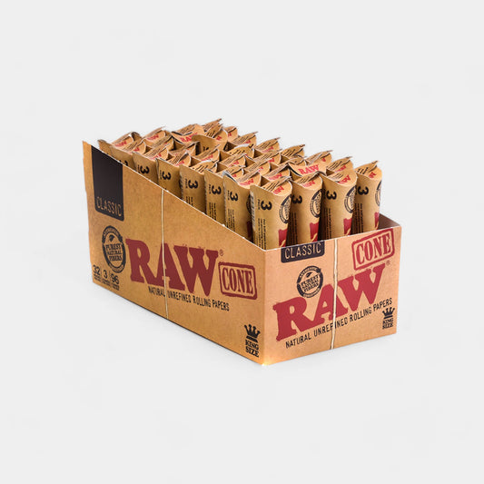 Boite de 32 Paquets de 3 Cônes Raw de 11cm