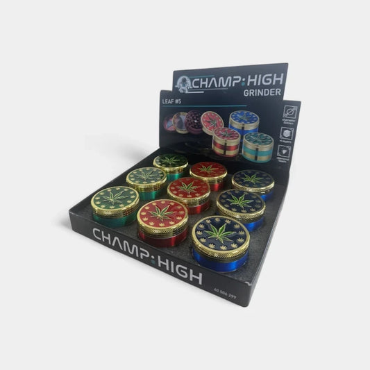 Grinder en métal Cannabis 52mm en 4 parties (lot de 9)