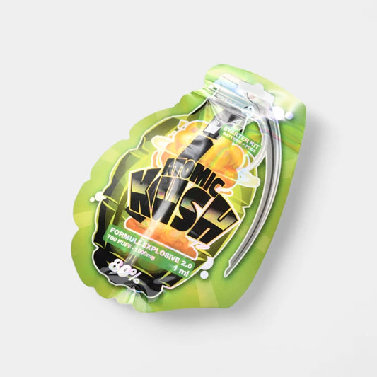 Starter Kit avec Vape, Pods & Batterie - Atomic Kush Formule 80% - 100H-HHC & CBN
