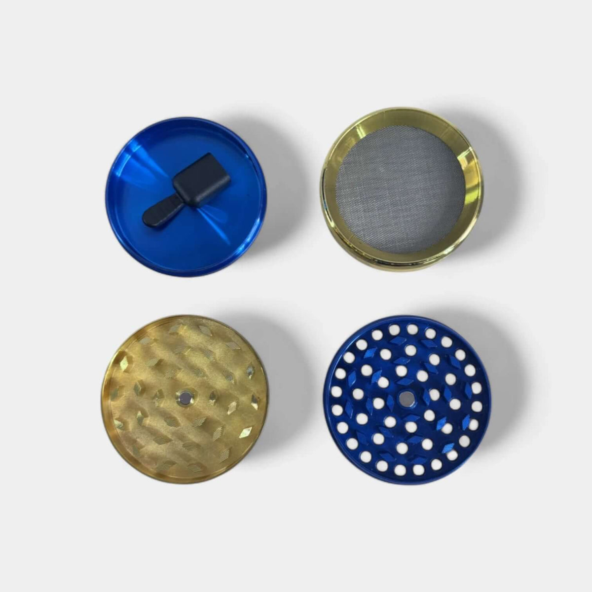 Grinder en métal Cannabis 52mm en 4 parties (lot de 9) - Popeye Club