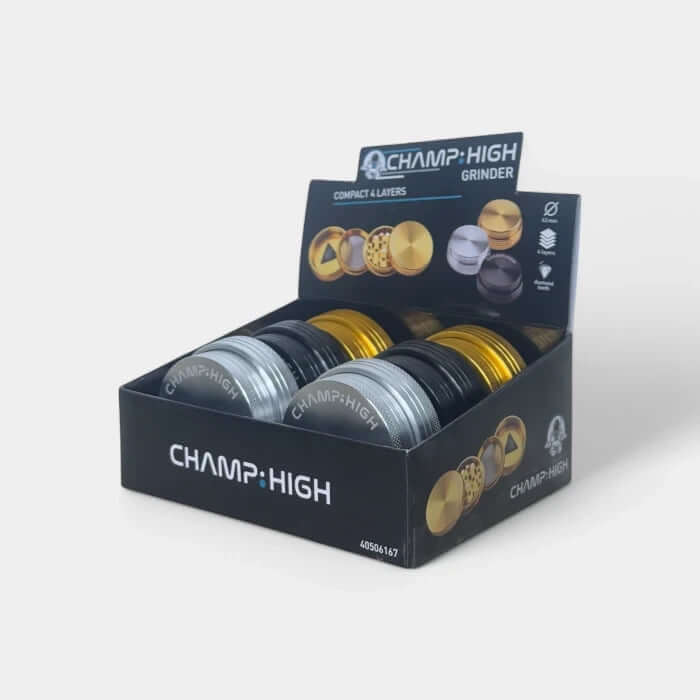 Grinder en métal compact 63mm en 4 parties (lot de 6) - Popeye Club