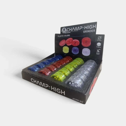 Lot de 24 Grinders Champ High - Plastique 42mm 3 parties (en gros) - Popeye Club